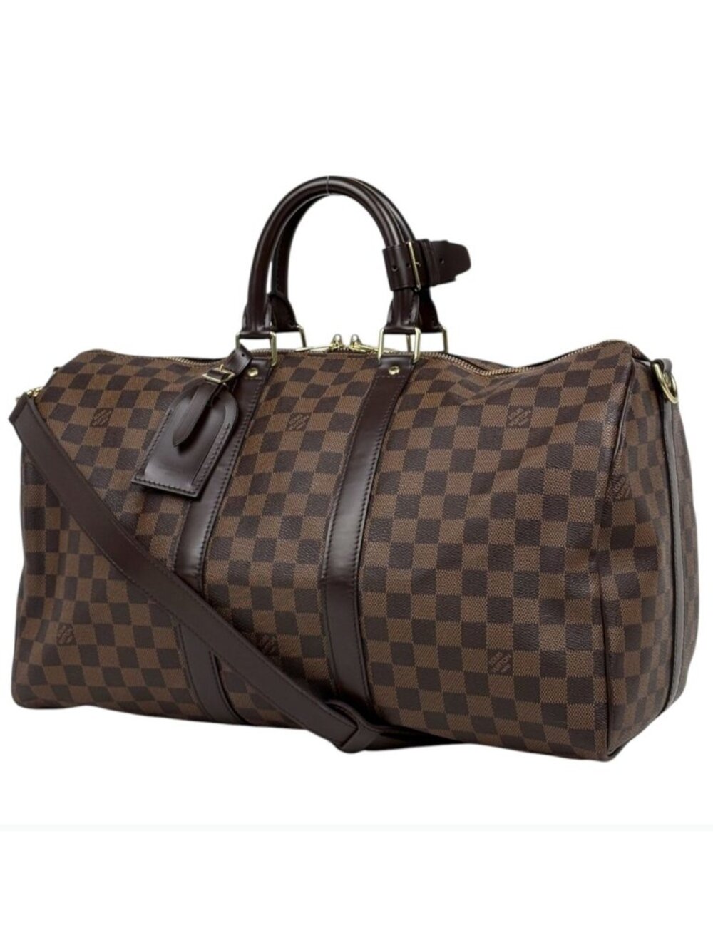 Louis Vuitton Keepall Bandouliere 45 Boston Bag 2-Way Damier Brown